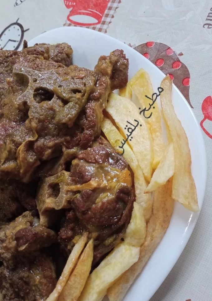 صورة لوصفة رقبة الخروف محمرة 🐏 بدون ماء 👌🏻