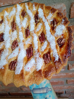 Una foto de Pasta frola de mermelada de durazno