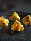 Duchess Potatoes with Smoked Beef