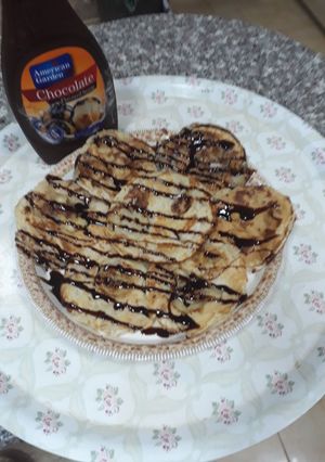 صورة لوصفة بانكيك بقطع الموز 🍌🥞