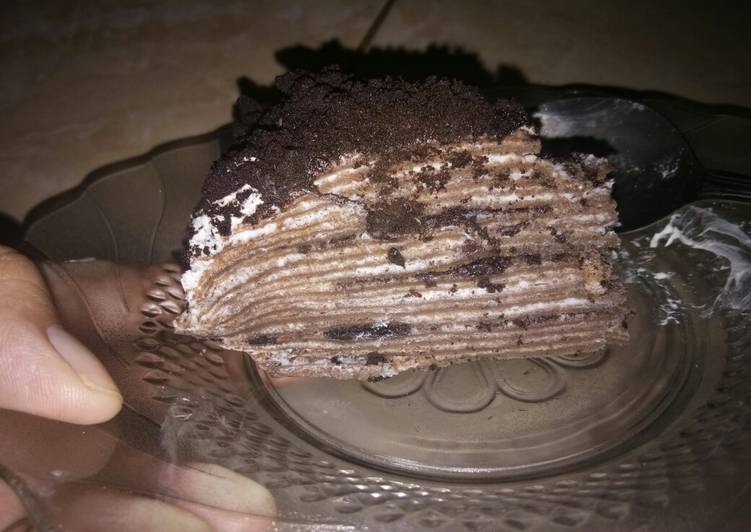 Resep Oreo Crepe Cake Oleh Kharisma Putri Pratiwi Cookpad