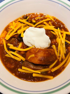 A picture of Crockpot Sweet Potato 🍠 Black Bean Chilli.