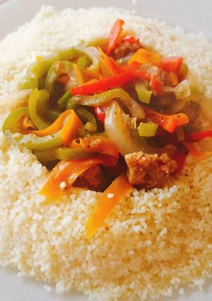 Una foto de Soja con verduras Garam Masala