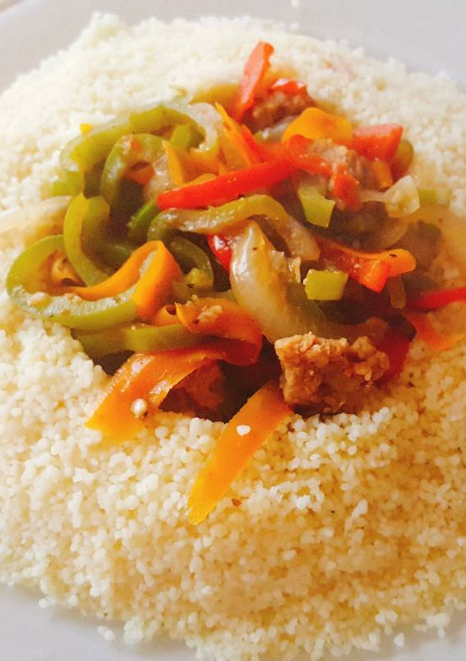 Una foto de Soja con verduras Garam Masala