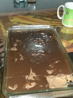 A picture of Double Chocolate Custard Pie-Pudding.