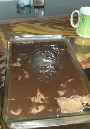 A picture of Double Chocolate Custard Pie-Pudding.