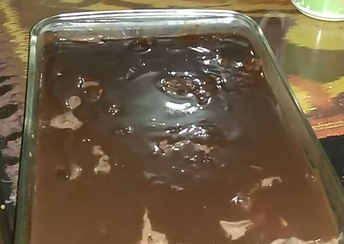 Steps to Make Speedy Double Chocolate Custard Pie-Pudding