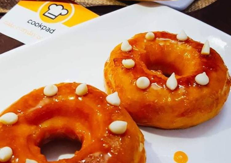 Ridiculously Easy Orange Glaze doughnut
