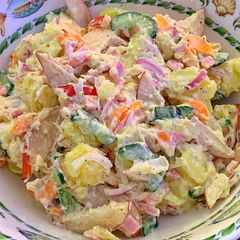 Japanese potato salad A picture of Japanese potato salad.