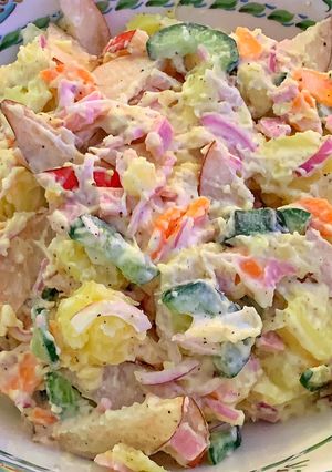 A picture of Japanese potato salad.