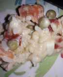 Ensalada multicolor de arroz con atún