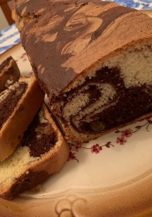 O poză a rețetei Chec cu cacao și stafide.