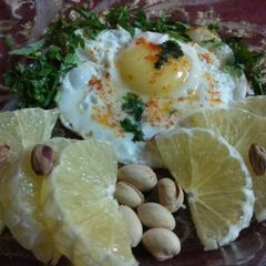 A picture of Half boiled egg.