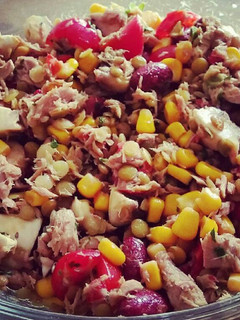 Una foto de Ensalada de lentejas y atún