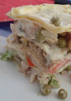 Una foto de Torre salada de creps"Celestina"