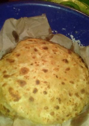 A picture of Chapati with carrots, ginger and lemon.