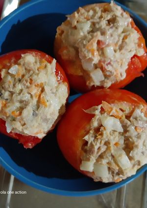 Una foto de Tomates rellenos Express