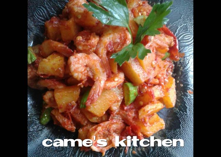 Resep Sambalado kentang udang mix peteyy 🍤 yang Sempurna