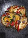 Telur ceplok oseng bawang cabe