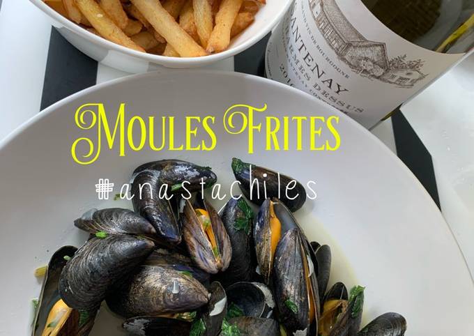 Resep Belgian Moules-Frites (Kerang saus wine n kentang goreng ala Belgia) yang Sempurna