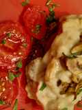 Gratiniertes Champignon-Steak-Sandwich