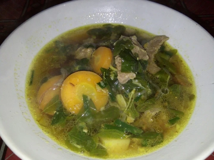 Langkah Mudah untuk Membuat Resep Sup daging sapi + kelor bumbu rempah yang Bisa Manjain Lidah