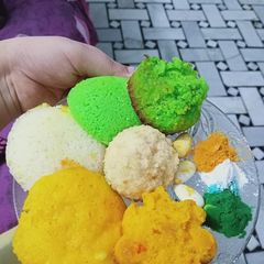 A picture of Coloured Idli.