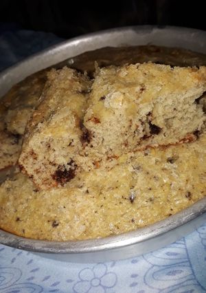 Una foto de Torta de banana y chocolate