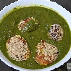 Paneer veggies kofta with spinach gravy recipe A picture of Paneer veggies kofta with spinach gravy recipe.
