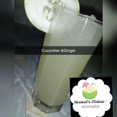 A picture of Cucumber and ginger juice.