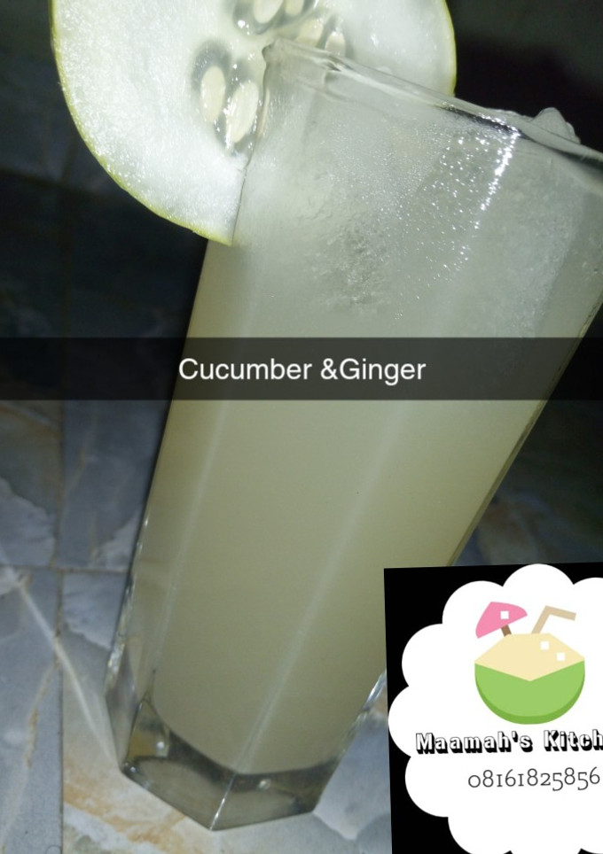 A picture of Cucumber and ginger juice.