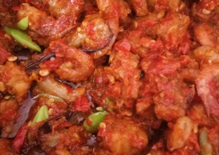 Resep Udang pete tempe balado yang Enak Banget
