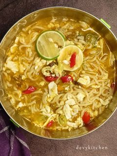 Foto resep 628. Mi Bunga Telang Extra Pedas Jeruk Nipis