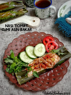 Foto resep Nasi Tomat Bakar (Isi Cumi Asin)