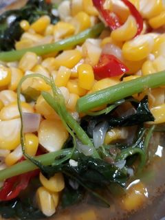 Foto resep Menu Sehat Tumis Bayam & Jagung