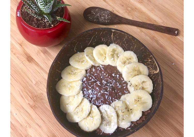 Comment Servir Chia pudding chocolat banane