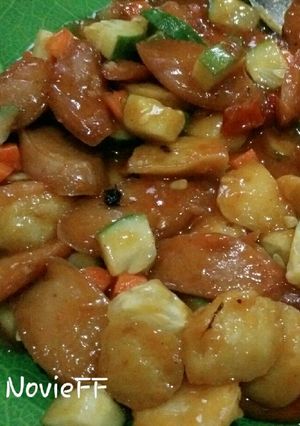 Foto resep Capcay pedass bakso sosis yamiiiii