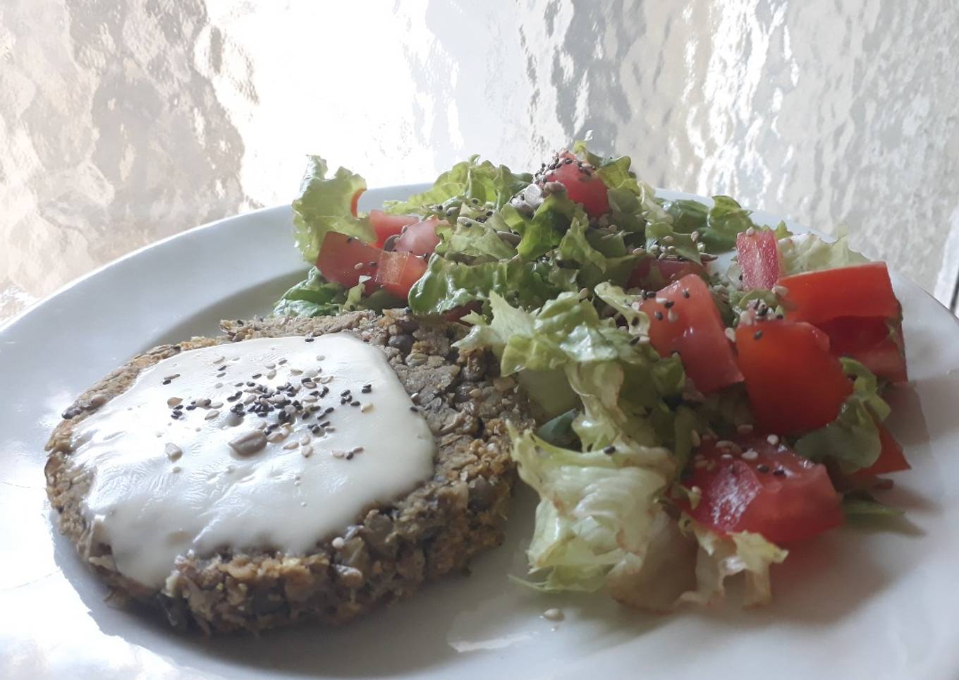 Hamburguesas de lenteja 3 ingredientes (sin molde)