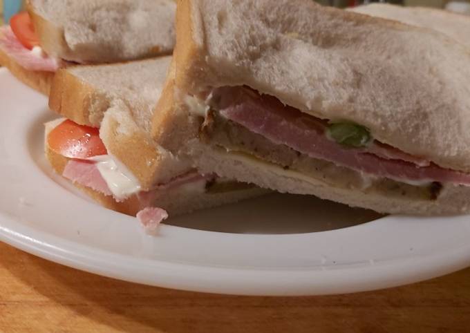 Recipe of Super Quick Homemade My leftovers ham and stuffing sandwich