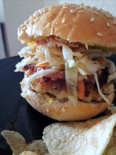 Una foto de Hamburguesa de bacalao 🍔🐟