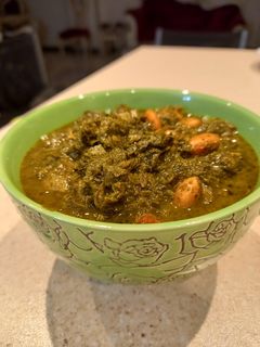 عکسی از دستور خورش قرمه سبزی با سبزی خشک