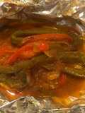 Pescado 🐠 empapelado con pimientos