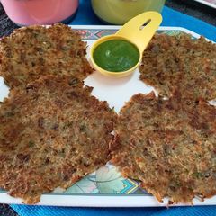 Potato Pancakes (Aloo Cheela) A picture of Potato Pancakes (Aloo Cheela).