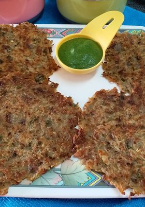 A picture of Potato Pancakes (Aloo Cheela).