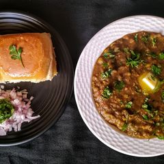 A picture of Black pav bhaji.