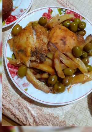 صورة لوصفة دجاج بالزيتون