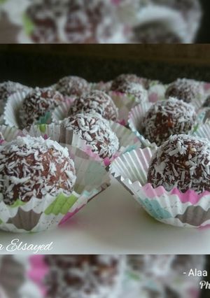 صورة لوصفة كرات البسكويت بالشوكولاته