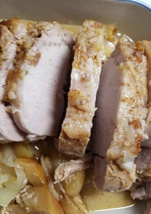 A picture of Bourbon Roasted pork loin.