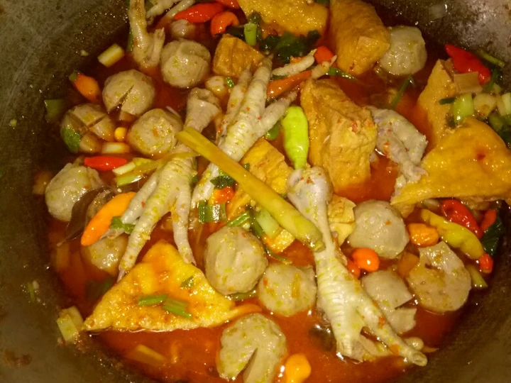 Cara Gampang Membikin Resep Kuah bakso ceker tahu pedes yang Enak Banget Anti Ribet, Mantap Sekali