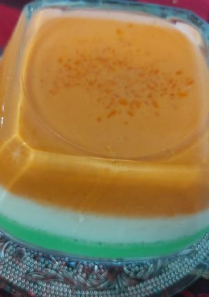 A picture of Milky pudding/ tri colour.